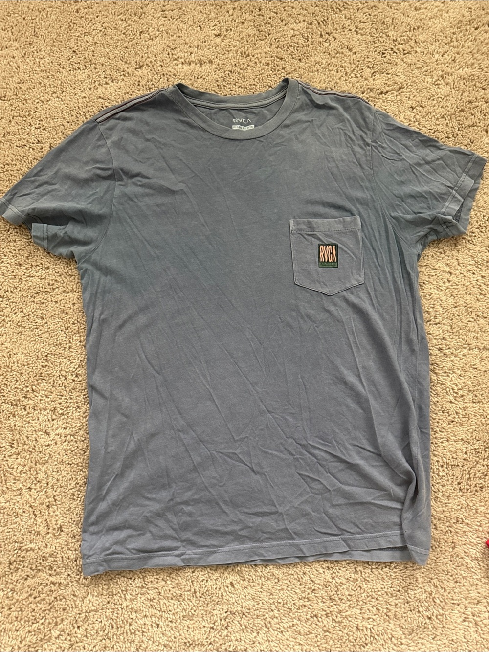 RVCA Men's Short Sleeve Pocket Tee in Slate Blue